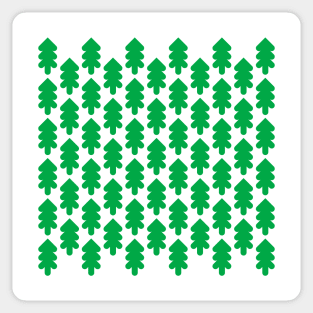 Green fir trees pattern, version one Sticker